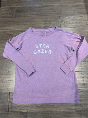 Patagonia Lavender Crewneck Sweater with "Star Gazer" Graphic